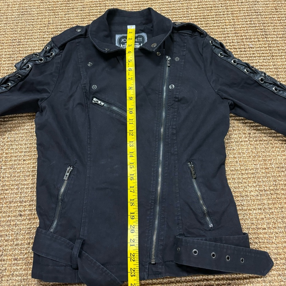Tripp NYC Black Cotton Monster Patch Utility Jacket - Picture 13 of 16